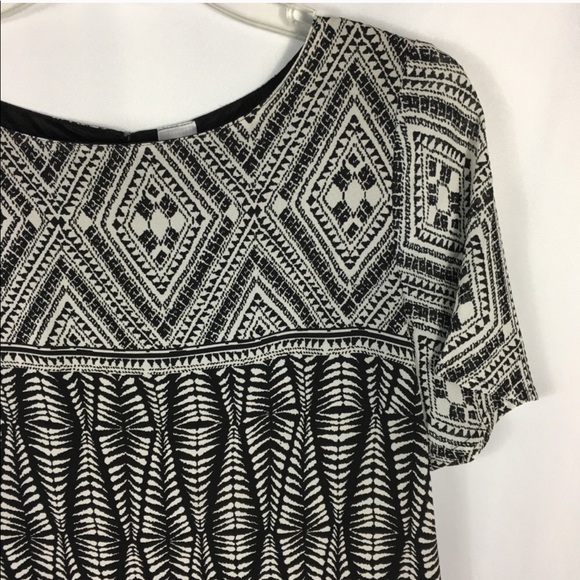 Aztec Boho Black and White Dress - Picture 2 of 6